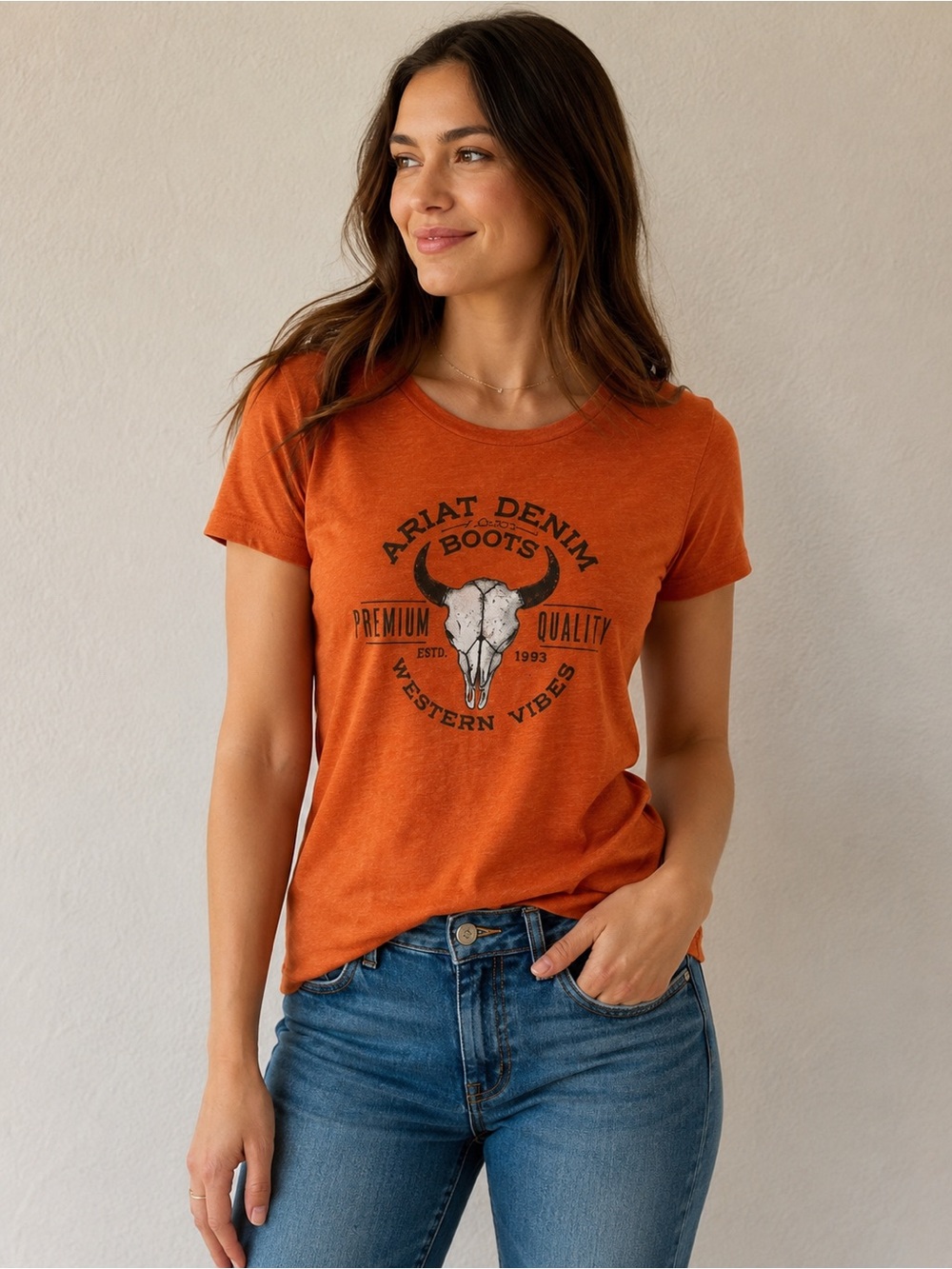 Ariat Women’s Burnt Orange Western Boho Graphic Tee